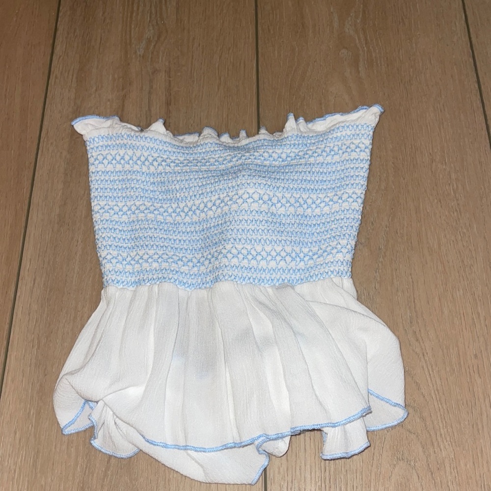 Pacsun crop smocked tube top